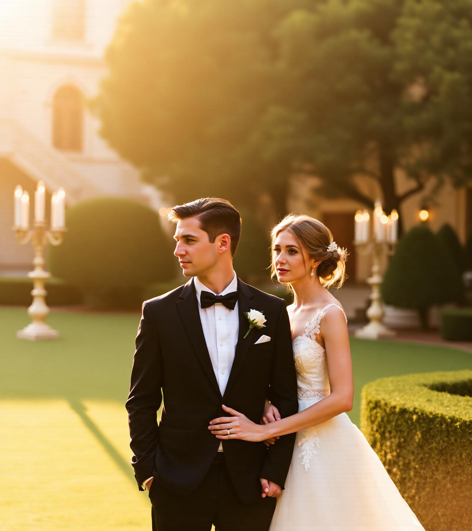 Wedding at golden hour